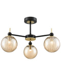 Solar 3lt Fitting matt black and  satin brass