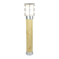 Stockholm Large Natural Wood & Galvanized Bollard Light
