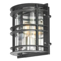 Stockholm 1-Light Flush Mount Ceiling Light (Black with Clear Glass)