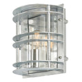 Stockholm Galvanized Flush Mount Ceiling Light with Clear Glass