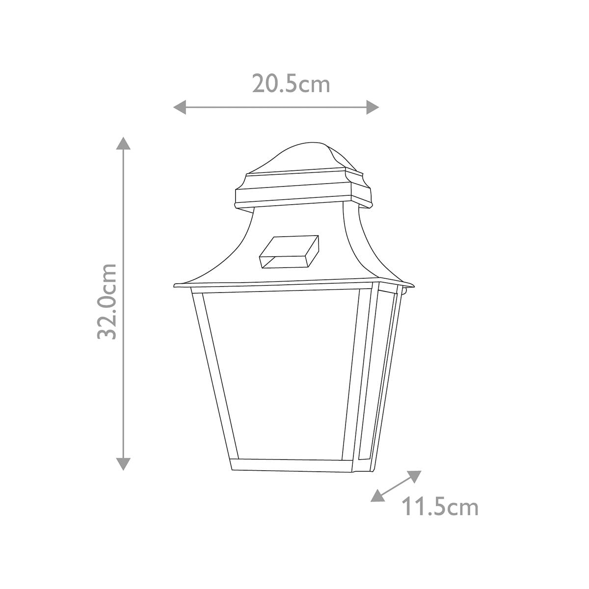 St Pauls 1 Light Wall Lantern