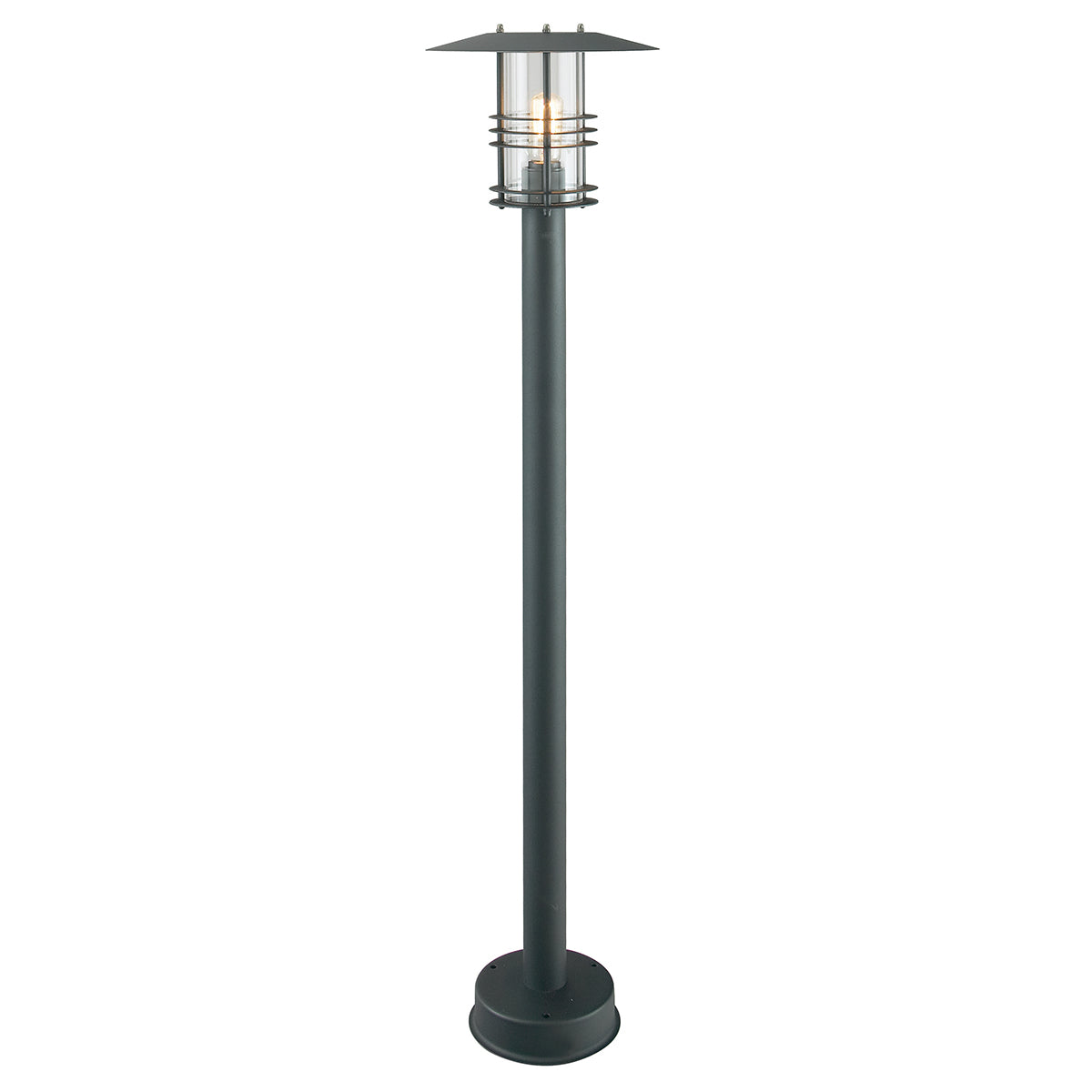 Stockholm 1-Light Black Pillar Lantern