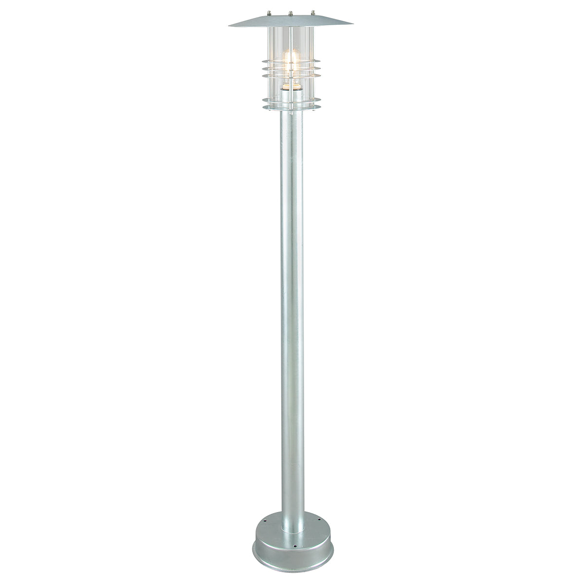 Stockholm 1-Light Galvanized Pillar Lantern