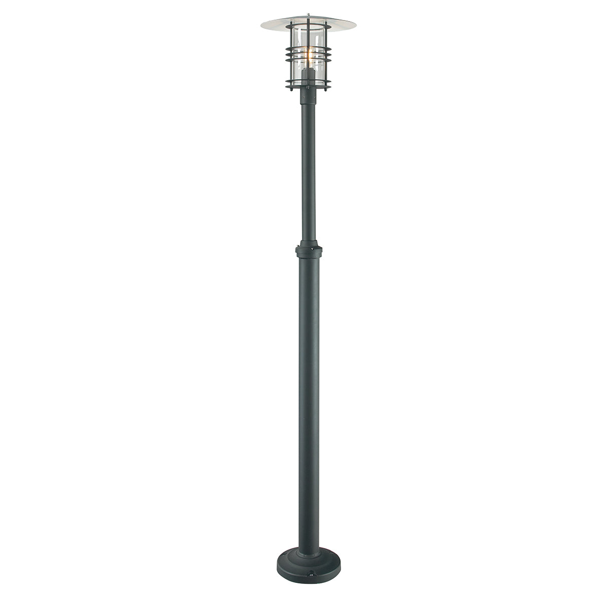 Stockholm 1-Light Grande Black Lamp Post