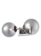 Stellar 2lt Bracket matt black and polished nickel with smoked glass