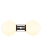 Stellar 2lt Bracket matt black and polished nickel with opal glass