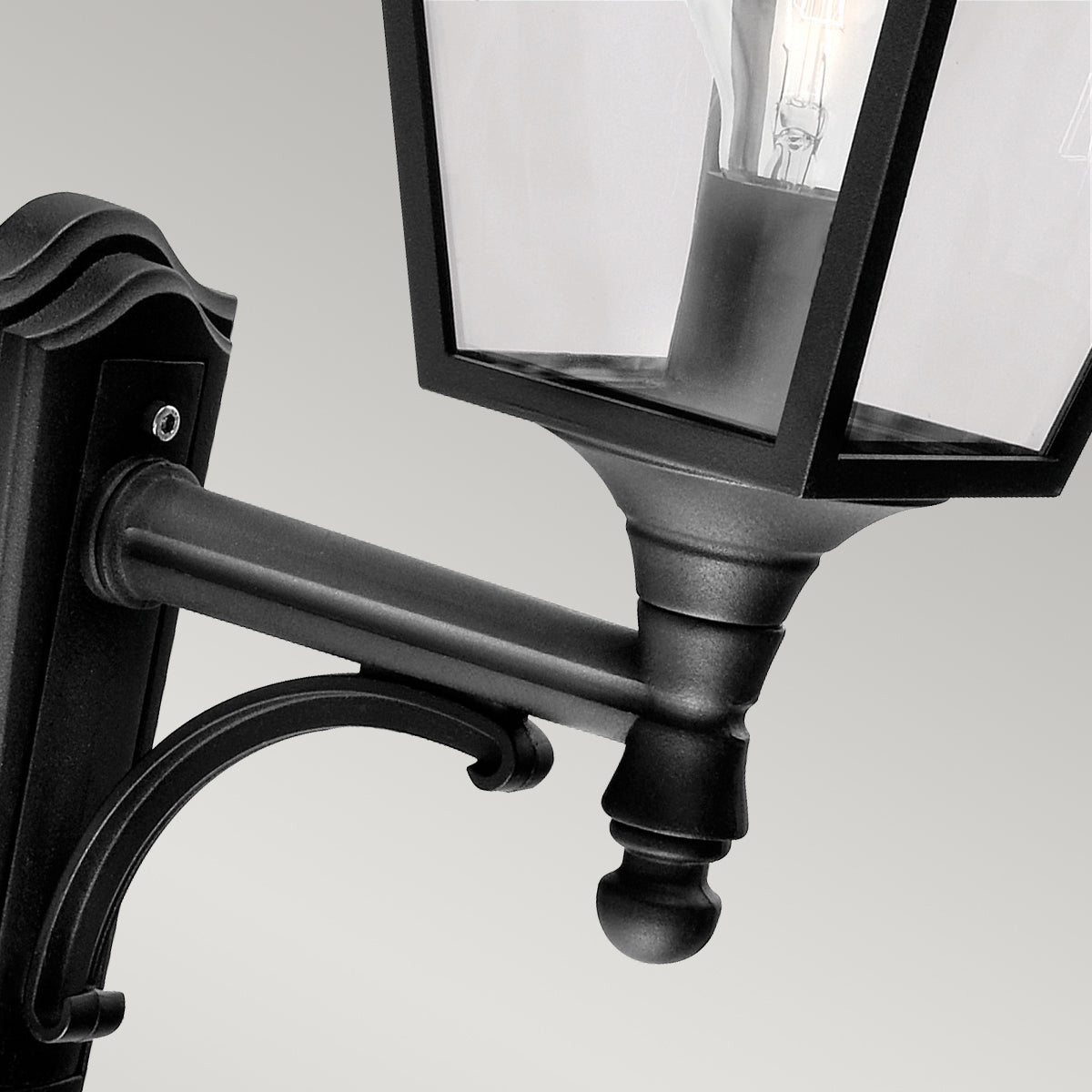 Turin Black Upward Wall Lantern
