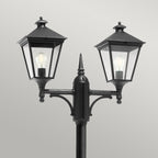 Turin Black Twin Post Light