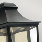 Turin 1-Light Black Half Wall Lantern
