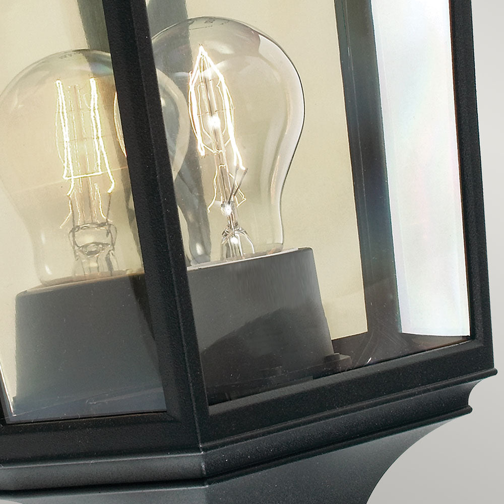 Turin 1-Light Black Half Wall Lantern