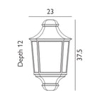 Turin 1 Light Half Lantern - White