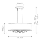 Taiko 5 Light Island Pendant