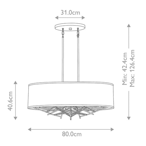 Taiko 5 Light Island Pendant