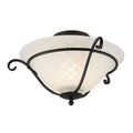 Torchiere Gothic Flush Mount Light (Black)