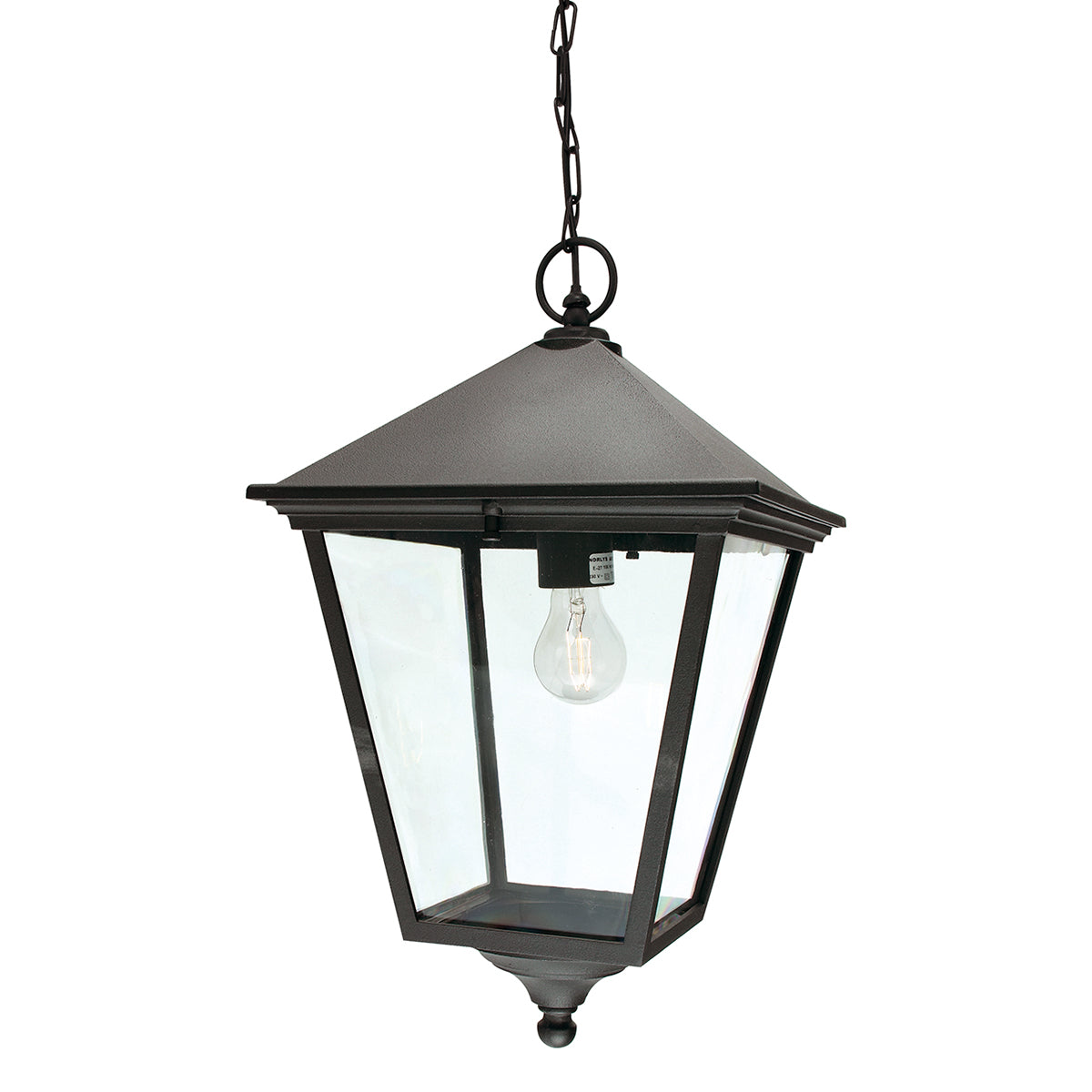 Turin Grande 1-Light Black Chain Lantern