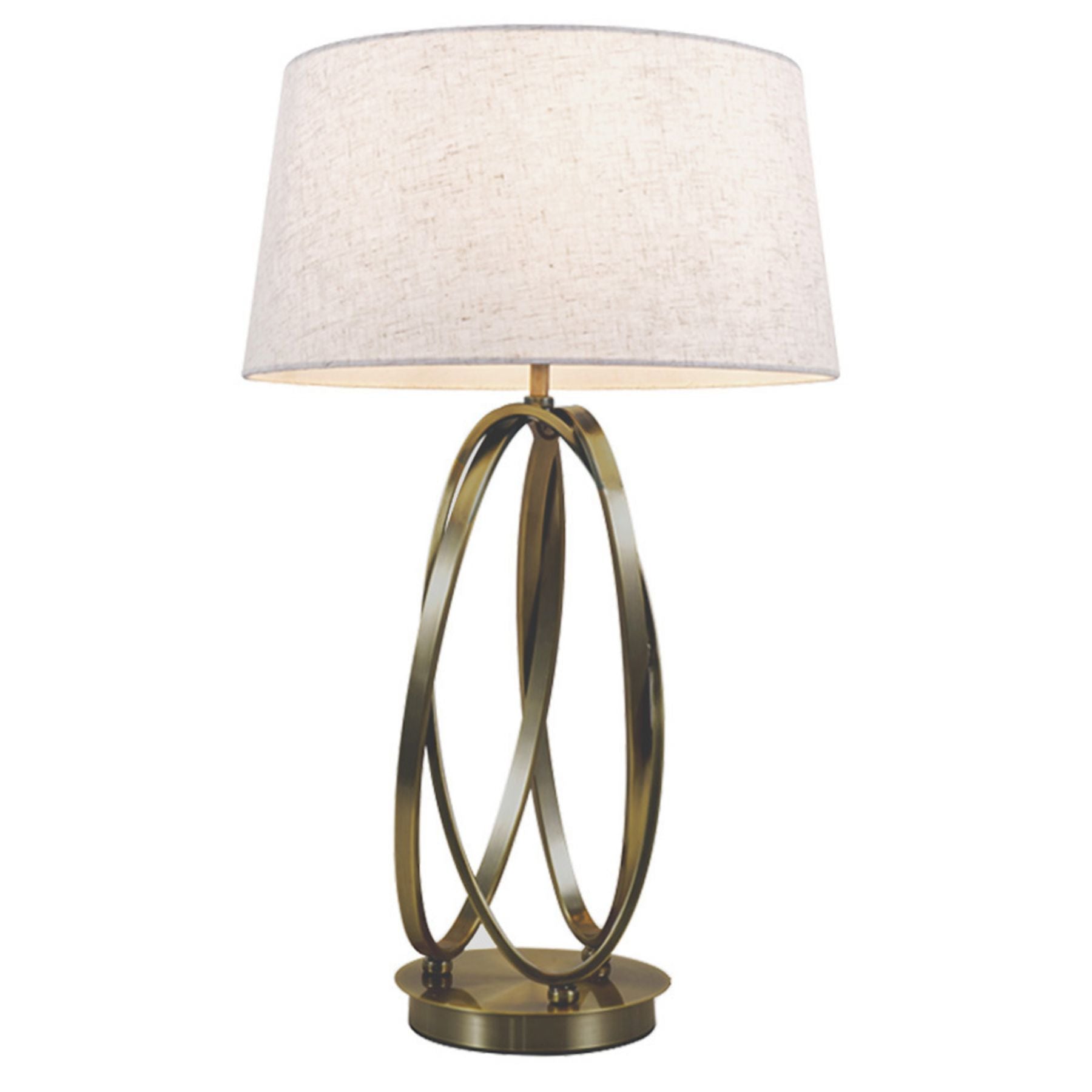 Trinity Table Lamp Antique Brass With Shade