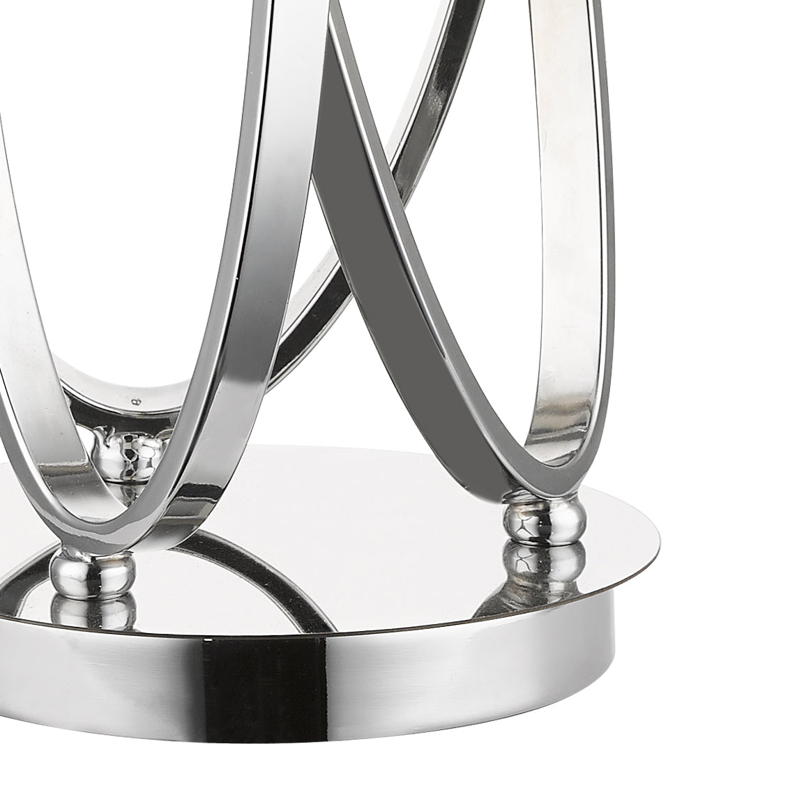 Trinity Table Lamp Polished Chrome With Shade