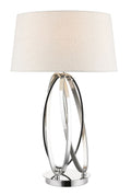 Trinity Table Lamp Polished Chrome With Shade
