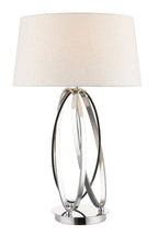 Trinity Table Lamp Polished Chrome With Shade