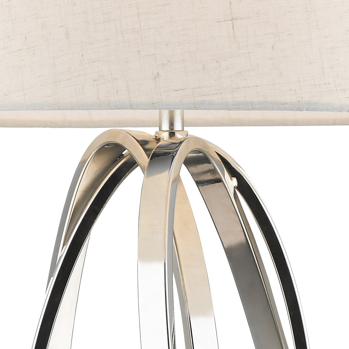 Trinity Table Lamp Polished Chrome With Shade