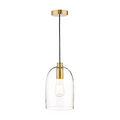 Archie Pendant Satin Bronze Glass