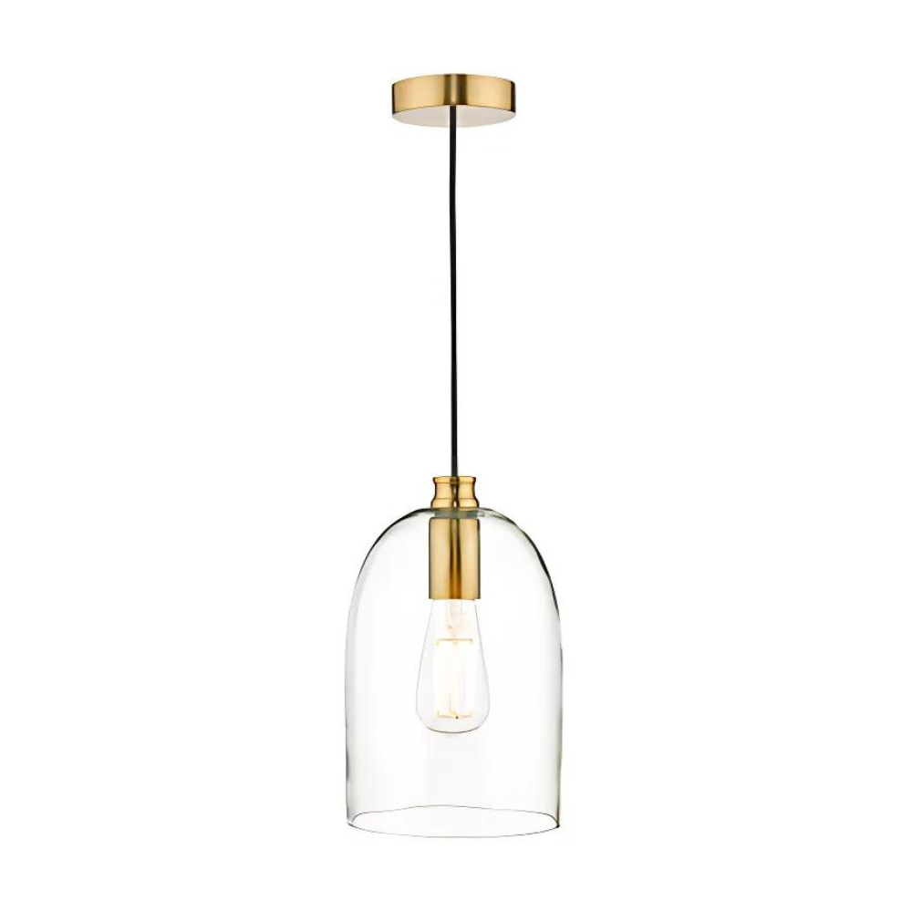 Archie Pendant Satin Bronze Glass