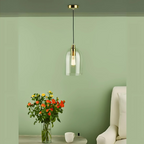 Archie Pendant Satin Bronze Glass