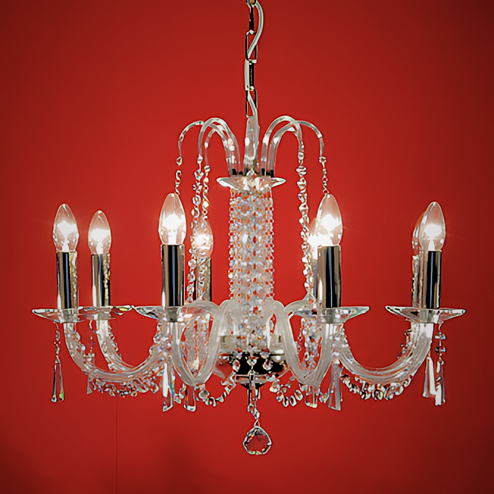 Liberec 8 Chandelier - Clear