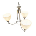Alton 3-Light Pendant: Convertible (Satin Chrome & Glass)
