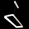 Pavo 90 Rectangle White Bar Pendant with Crystal Inner
