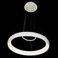 Corvus 45 Round White Pendant with Crystal Inner
