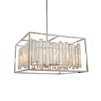Acadia Modern 4 Light Crystal Pendant Chrome