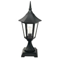 Valencia 1-Light Black Pedestal Lantern