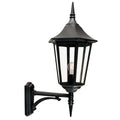 Valencia Grande Black Upward Wall Lantern