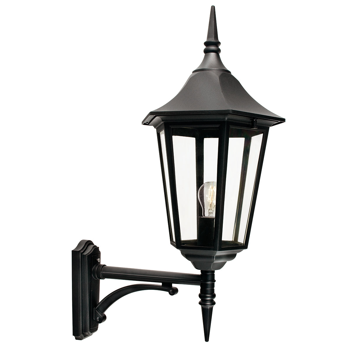 Valencia Grande Black Upward Wall Lantern