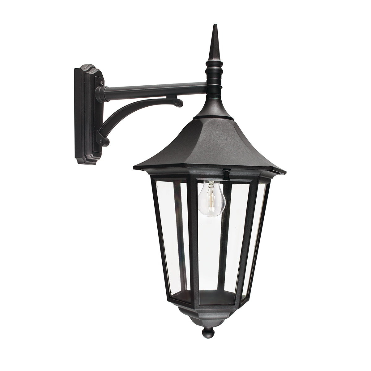 Valencia Grande Black Downward Wall Lantern