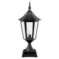Valencia Grande 1-Light Black Pedestal Lantern