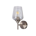 Vino 1 Light Satin Chrome Wall Light