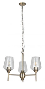 Vino 3 Light Antique Brass Ceiling Light