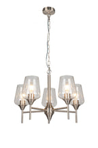 Vino 5 Light Satin Chrome Ceiling Light