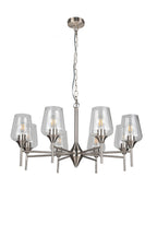 Vino 8 Light Satin Chrome Ceiling Light
