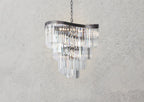 Waverly 12 Light Crystal Pendant Brushed Black Chrome