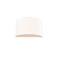 Casey Flush Half Shade Wall Light with Off-White Linen Shade (Top & Base Diffusers)
