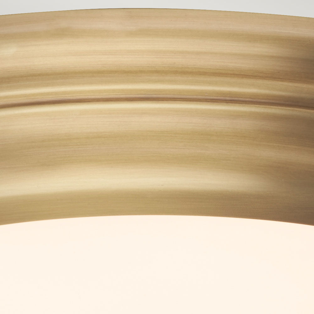 Welland Aged Brass Flush Mount Light (LED)