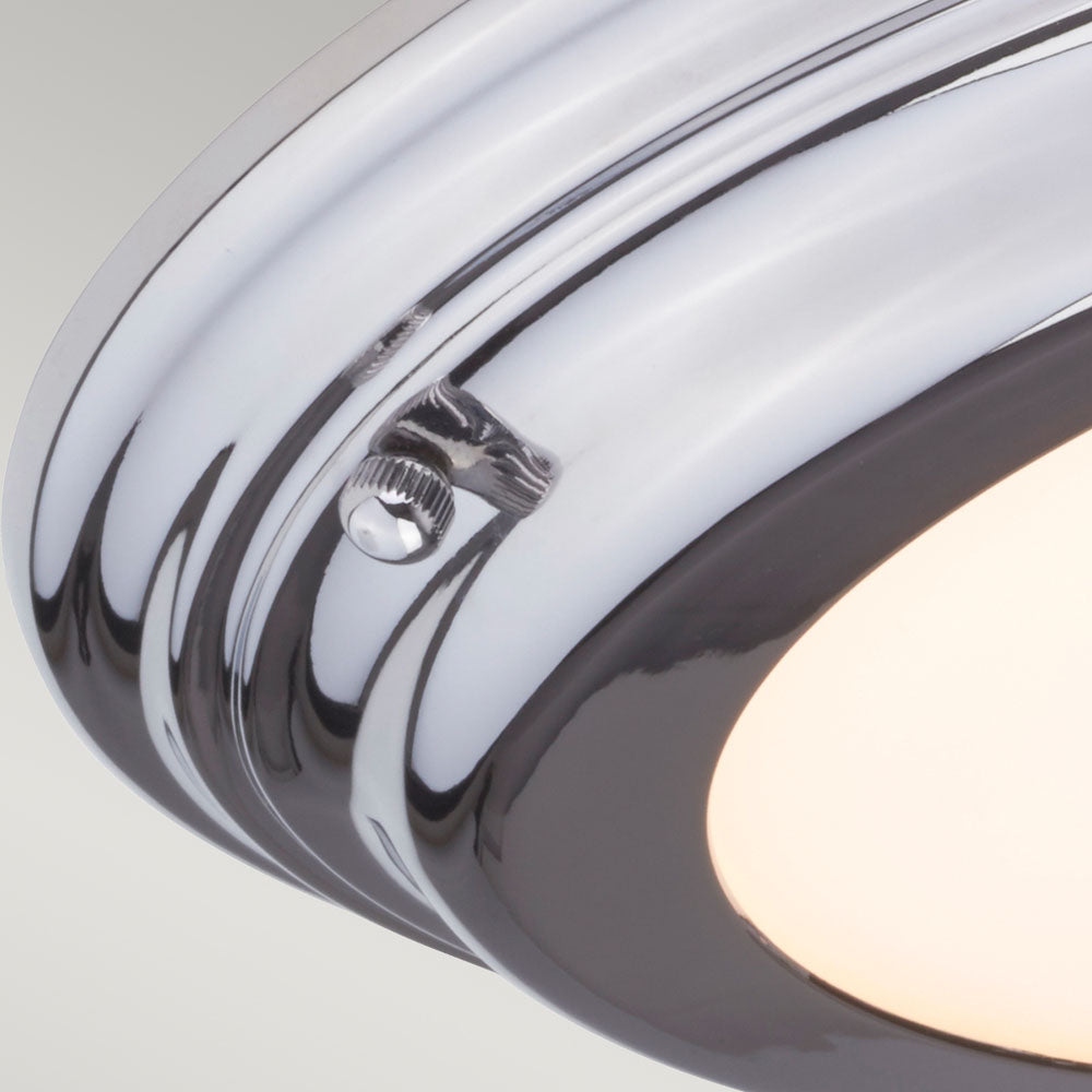 Welland Polished Chrome Flush Mount Light (LED)