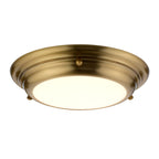 Welland Mini Aged Brass Flush Mount Light (LED)
