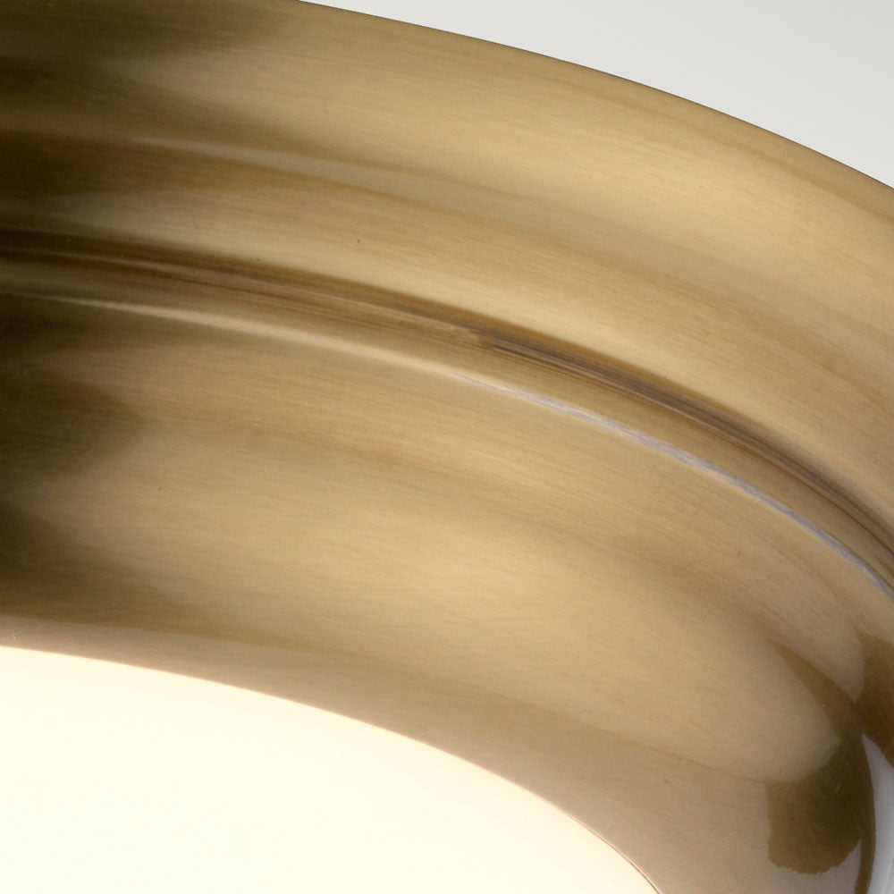 Welland Mini Aged Brass Flush Mount Light (LED)