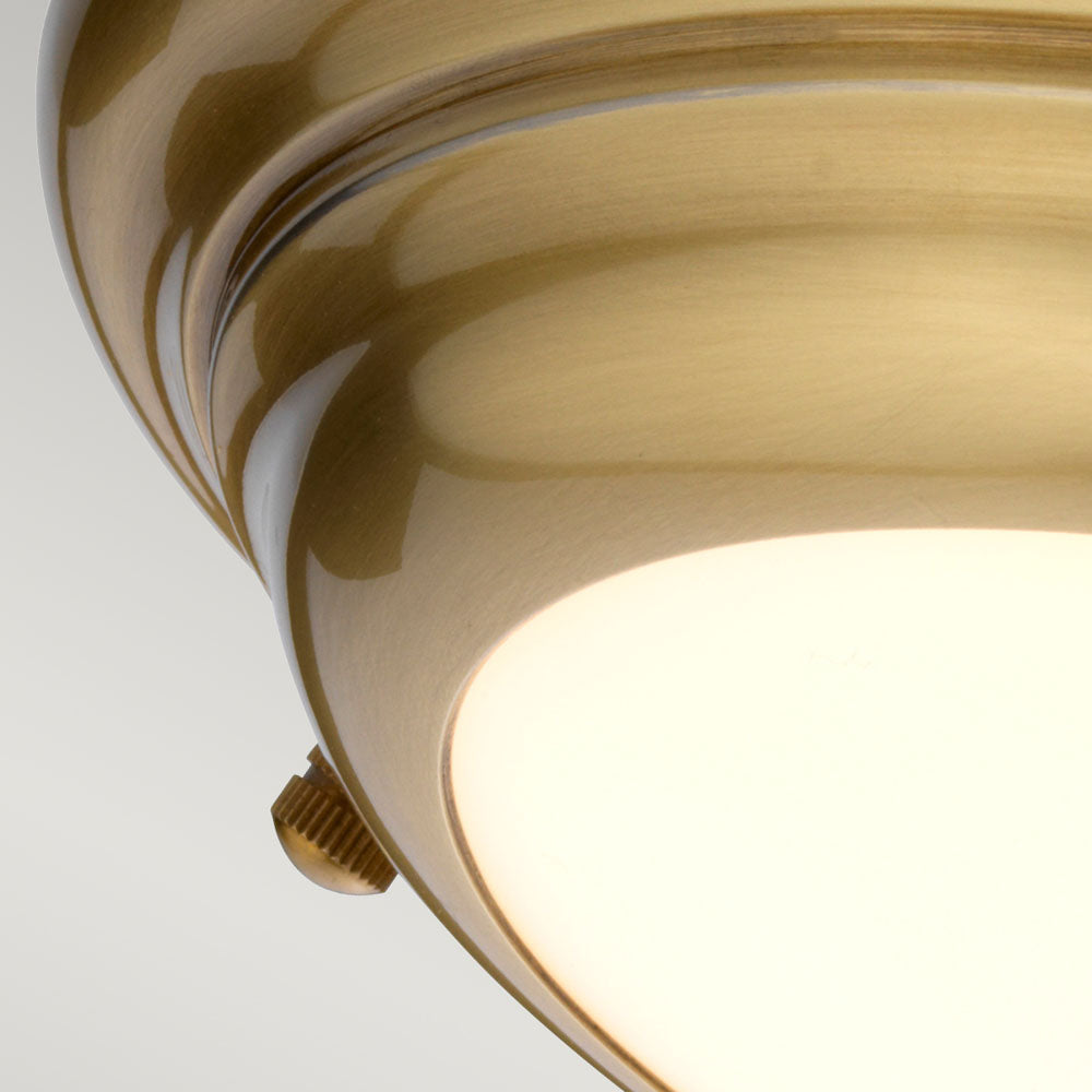 Welland Mini Aged Brass Flush Mount Light (LED)