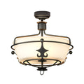 Windsor 3-Light Semi-Flush Mount (Graphite)