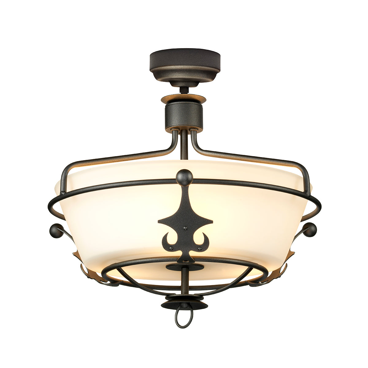 Windsor 3-Light Semi-Flush Mount (Graphite)